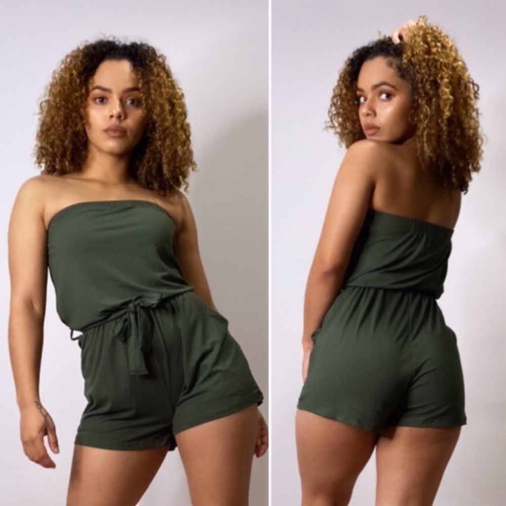 Leyla Romper - Olive